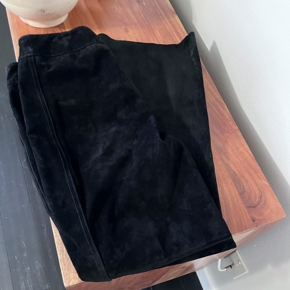 Kate Hill 100% Leather Suede High Rise Pants - Picture 7 of 10